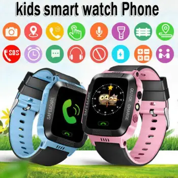 

2019 Kids Smart Phone Watch LBS Tracker with SOS Call Camera Alarm Activity Touch Screen Electronic Smartwatches for Children