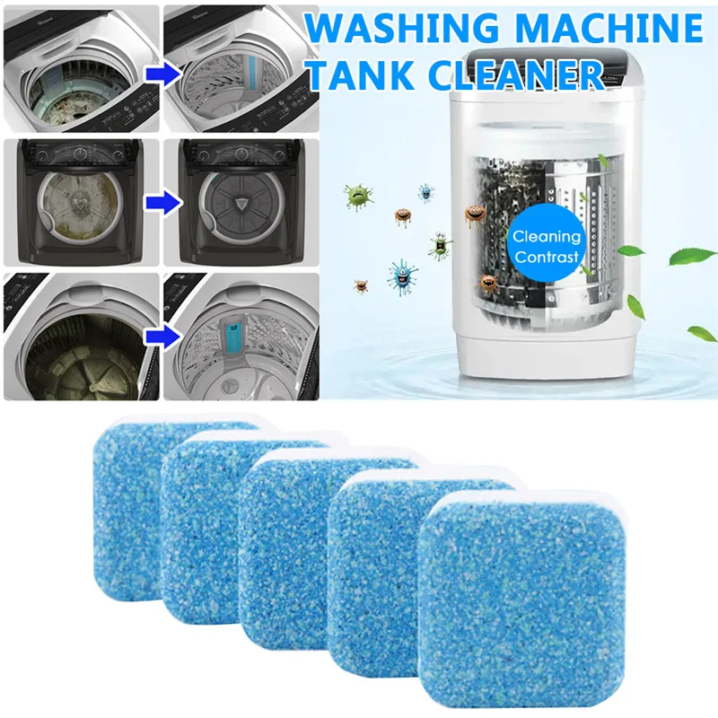 10 Tab Washing Machine Cleaning Washer Cleaning Detergent Effervescent Tablet Washing Machine Slot Cleaning Tablet Durable