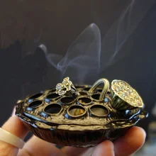 Alloy lotus tent antique sandalwood stove Zen agarwood incense burner incense incense burner tea ceremony aromatherapy furnace o