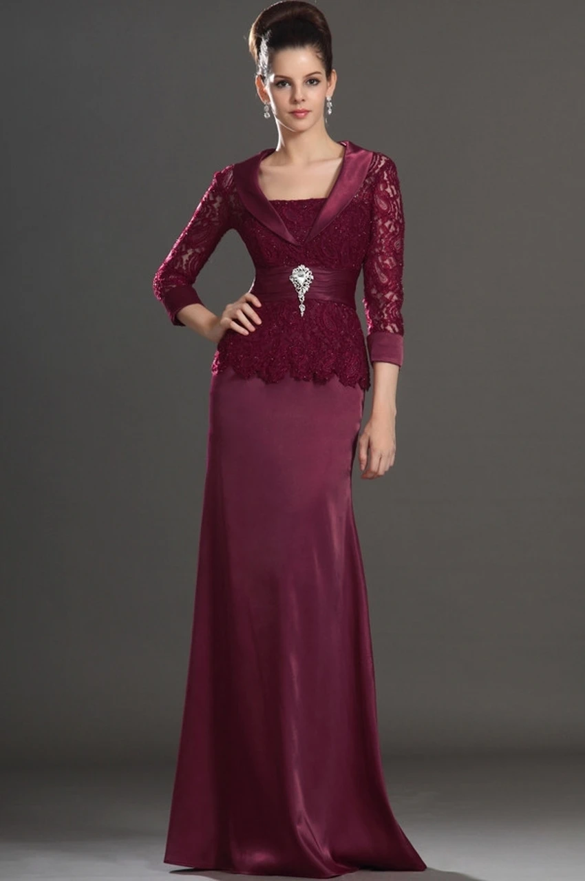 Fashion Lange Mouwen Lace Floor Lengte Brides Moeder van de Bruid Bruidegom Jurken Broek Past Plus Size voor Bruiloften Fashion Lange Mouwen Lace Floor Lengte Brides Moeder van de Bruid Bruidegom Jurken Broek Past Plus Size voor Bruiloften