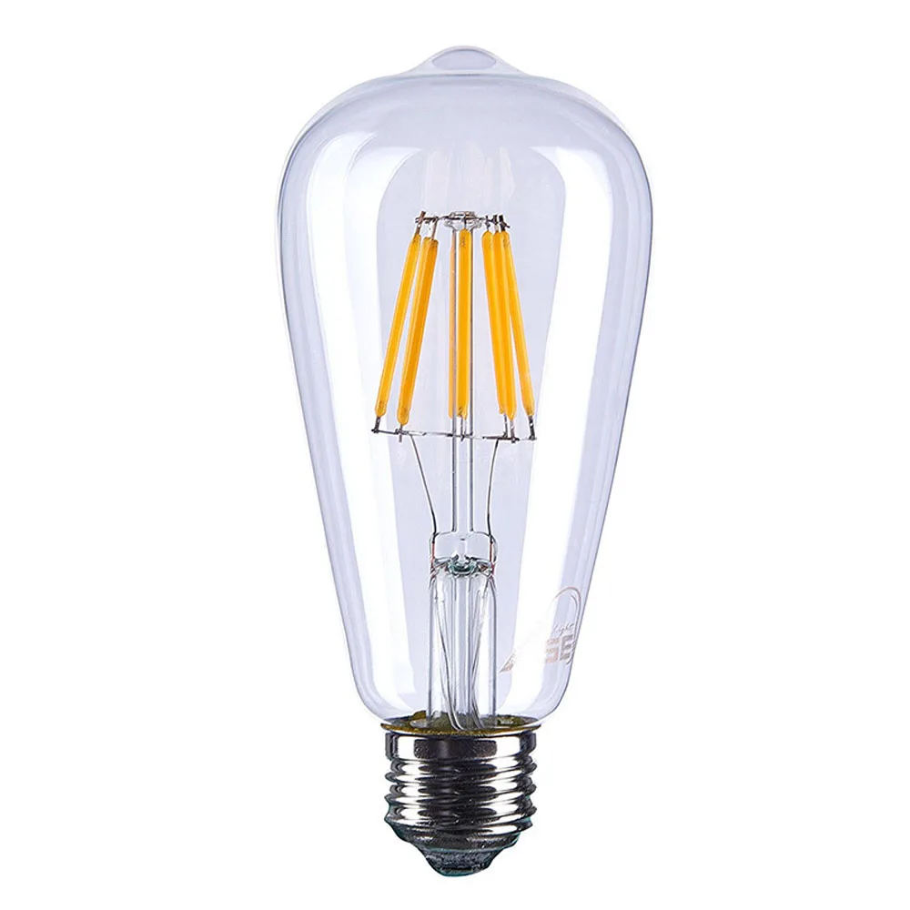 Светодиодная Ретро лампа Эдисона, стандартная старинная лампочка, декоративная лампа St64, светильник E27 4 Вт 6 Вт 8 Вт 220 В, винтажная лампочка эдисона, лампа накаливания