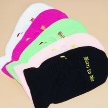 Limited Embroidery Army Tactical Mask 3 Hole Full Face Mask Ski Mask Winter Hat Balaclava Cycling Mask