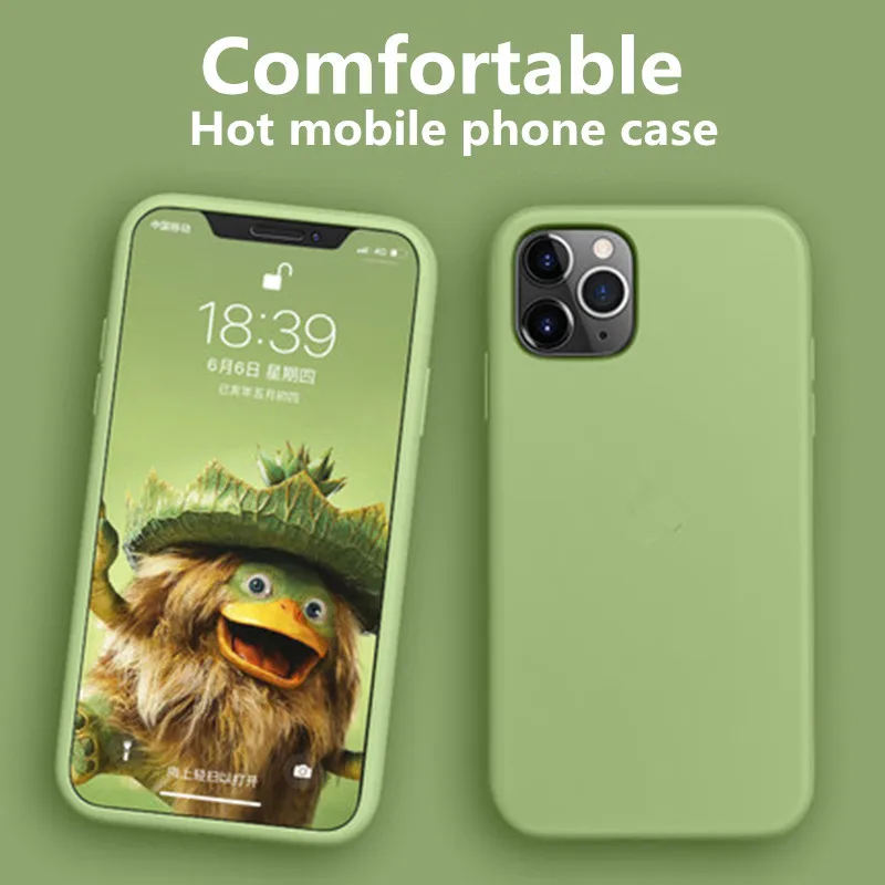 

Hot Liquid Silicone Case for iphone 7 8 6 6s Plus thin Soft Cover for iphone 11 case for 11promax X XR Coque Capa xr case