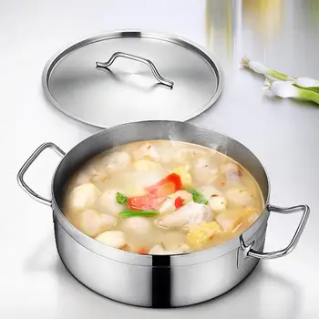 

Stainless Steel Handle Cookware Dutch Oven Cooking Soup Milk Hot Pot with Lid 2020