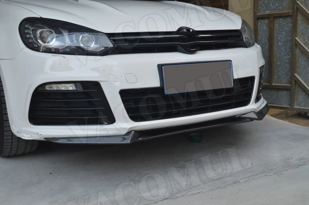 Углеродное волокно/FRP передний спойлер для Volkswagen VW Golf 6 VII MK6 R20 2010-2013 головной бампер подбородок защита автомобиля Стайлинг