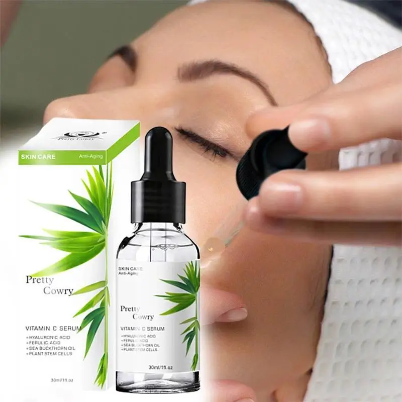 30ML Vitamin C Serum Hyaluronic Acid Ferulic Acid Sea Buckthorn Oil Plant Stem Cells Organic Serum Whitening Face 30ML Vitamin C Serum Hyaluronic Acid Ferulic Acid Sea Buckthorn Oil Plant Stem Cells Organic Serum Whitening Face