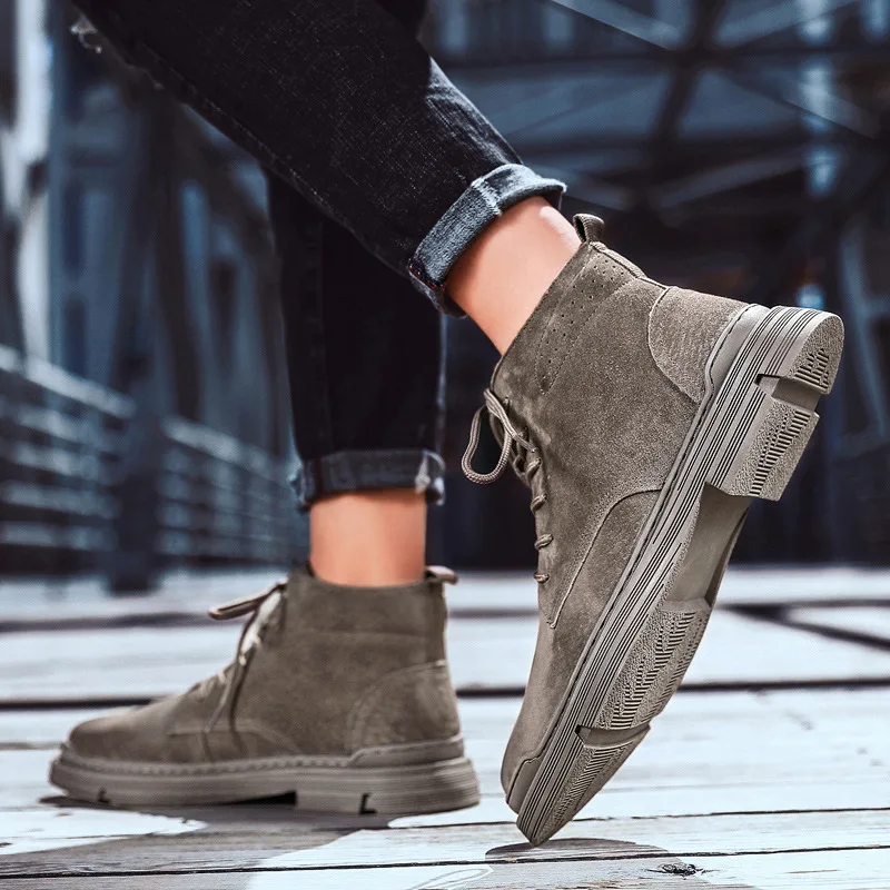 

MEN'S SHOES 2019 Autumn And Winter New Style Retro England Martin Boots INS Outdoor Work Shoes City Casual Sports Shoes Men's