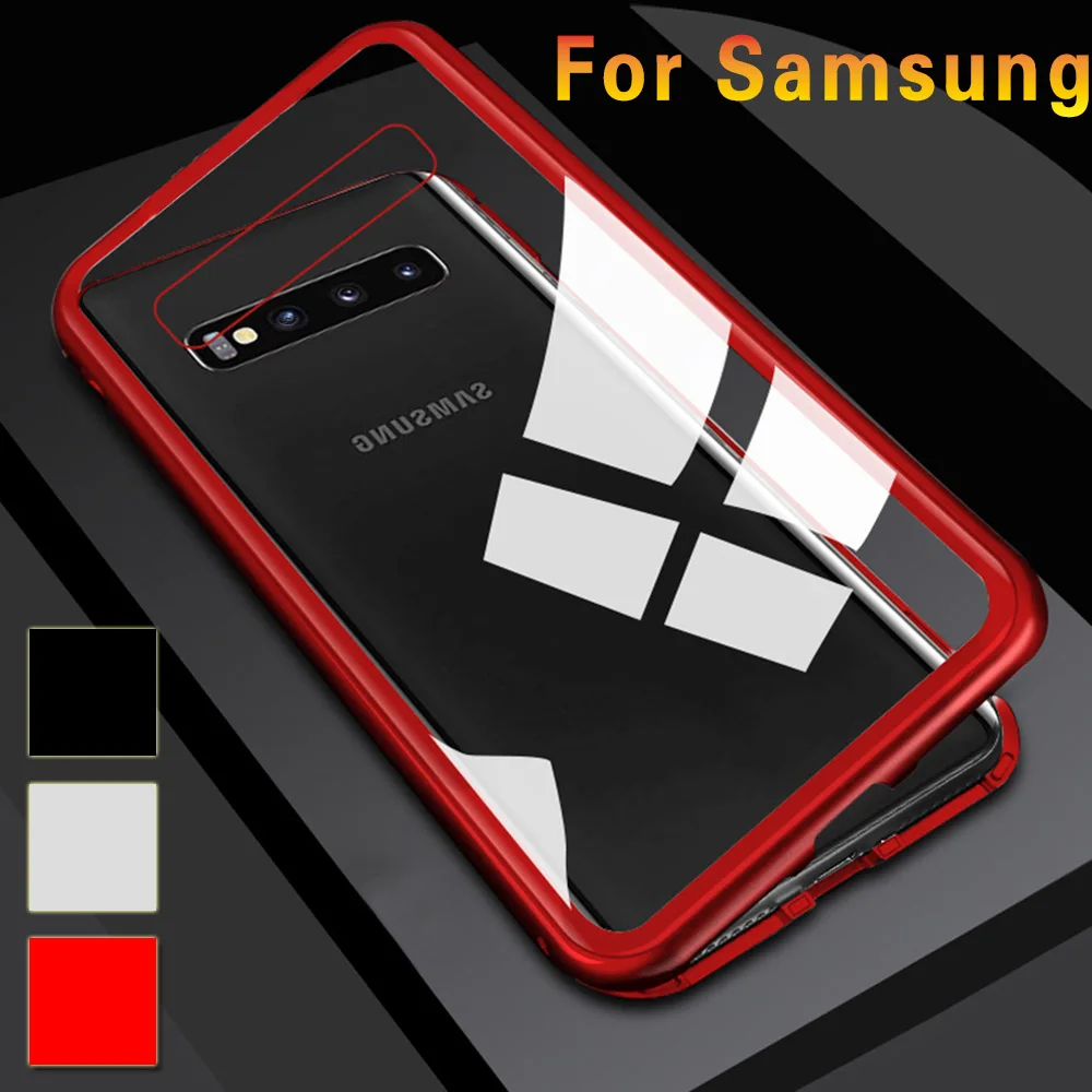 Магнитная Адсорбция для samsung s10plus чехол galaxy s10 e 5G Folio Жесткий Бампер роскошный samsun s10e Tremp протектор Coque filp