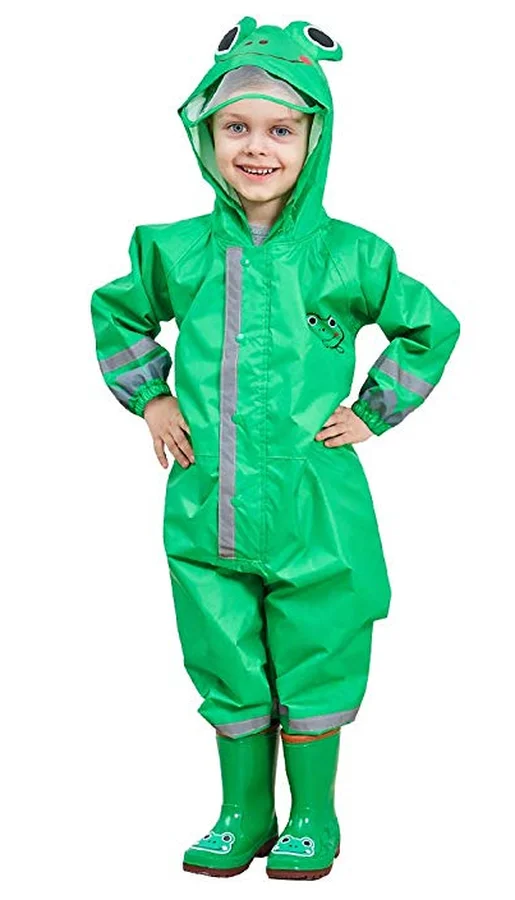 Дождевое пончо качественный Детский водонепроницаемый комбинезон с мультяшным