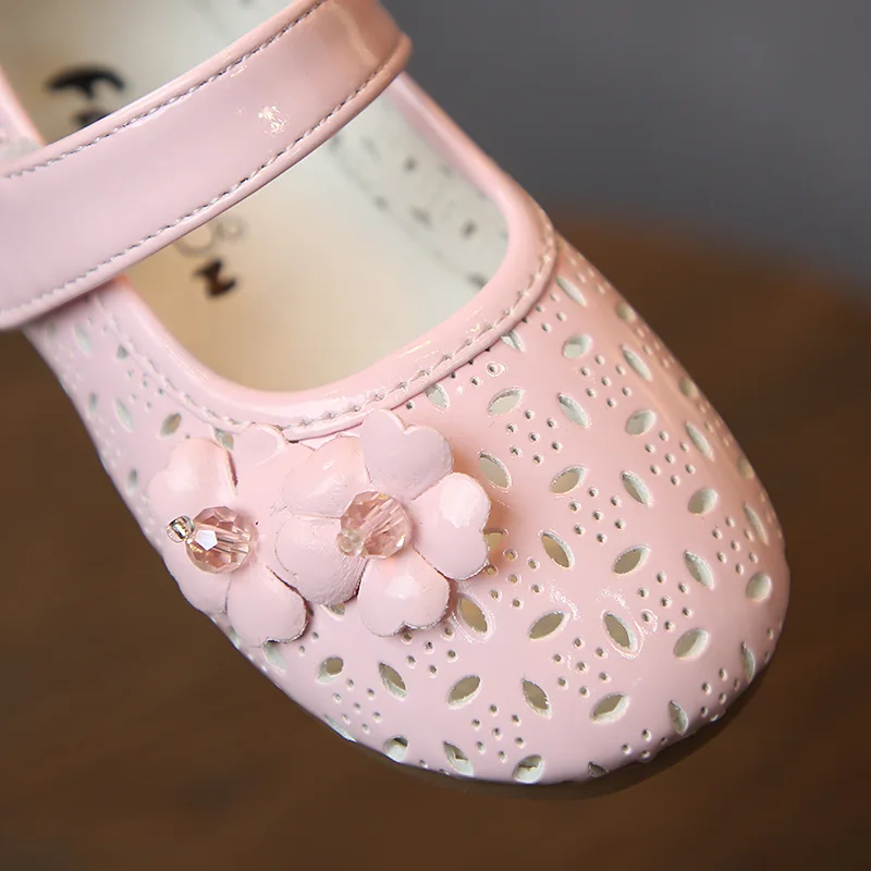 Princess Fashion Spring Flowers Hollow Girls Shoes 2020 Toddlers Shoe For Baby Girls Kids Leather Dress Shoe Size 6M 1 2 3 Year