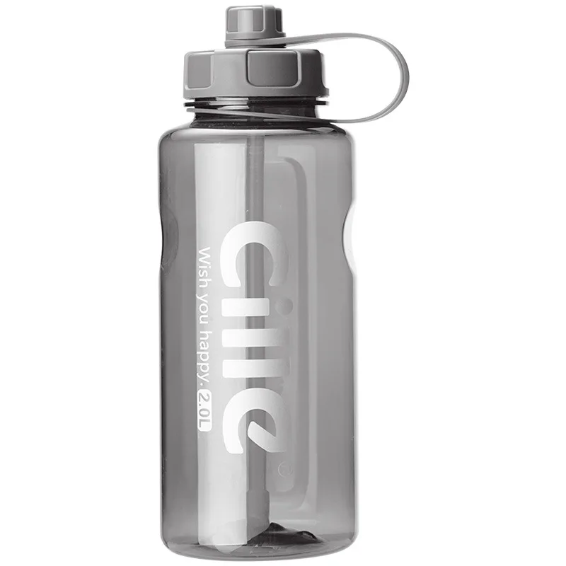 Cille бренд 1000 мл BPA бесплатная Спортивная бутылка для воды с соломой 1L 2L 3L