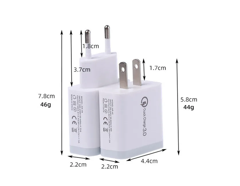 QC3.0 USB быстрое зарядное устройство QC 3,0 адаптер питания для быстрой зарядки 3.5A 18 Вт портативное настенное зарядное устройство EU US Разъем для SAMSUNG IPHONE HUAWEI