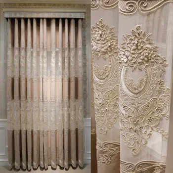 

HIGH quality luxury Europe Top luxury villa curtains for bedroom living room