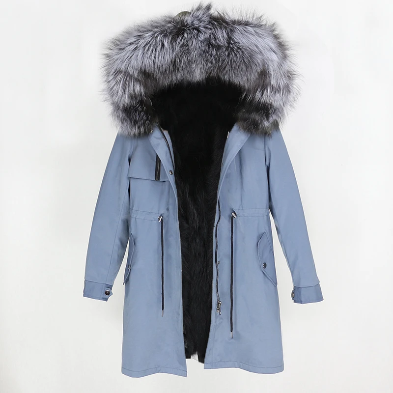 OFTBUY, водонепроницаемая парка, пальто из натурального меха, зимняя куртка для женщин, натуральный мех енота, меховой воротник, Лисий мех, подкладка, теплая Толстая Уличная верхняя одежда