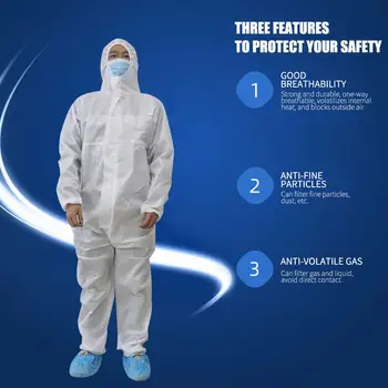 

Waterproof Security Check Factory Protective Suit Antibacterial Clothing Safe Cozy Isolation Suit Breathable Disinfection