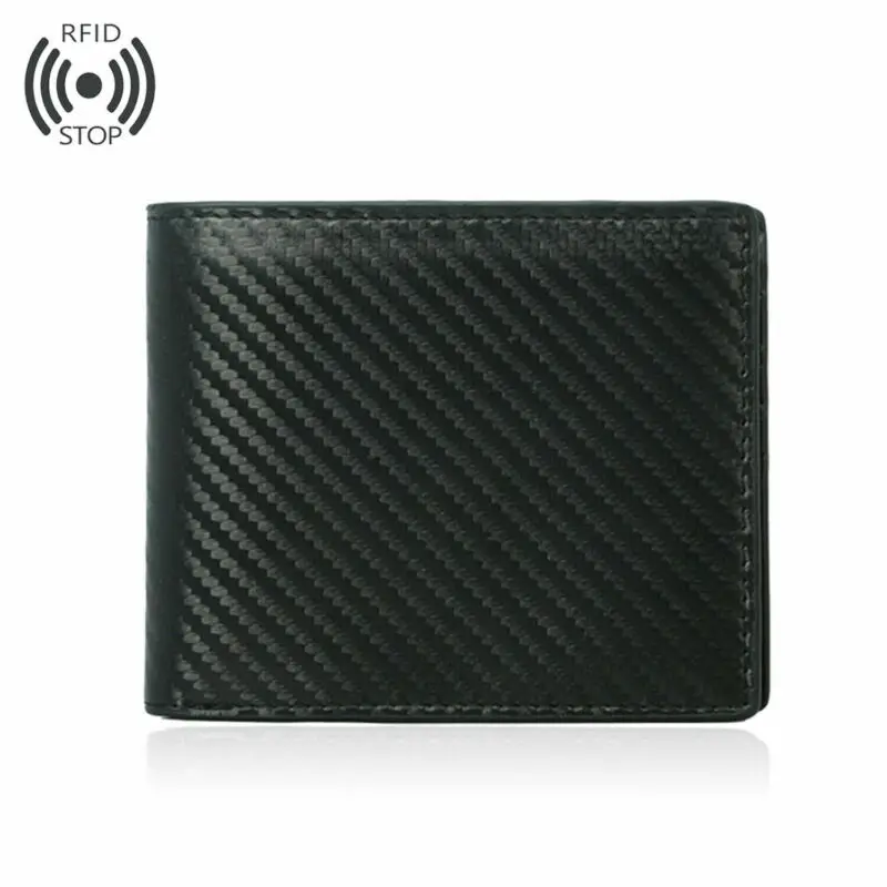 Herren RFID echt Leder geldbёrse портфель Portemannaie Schwarz querformat