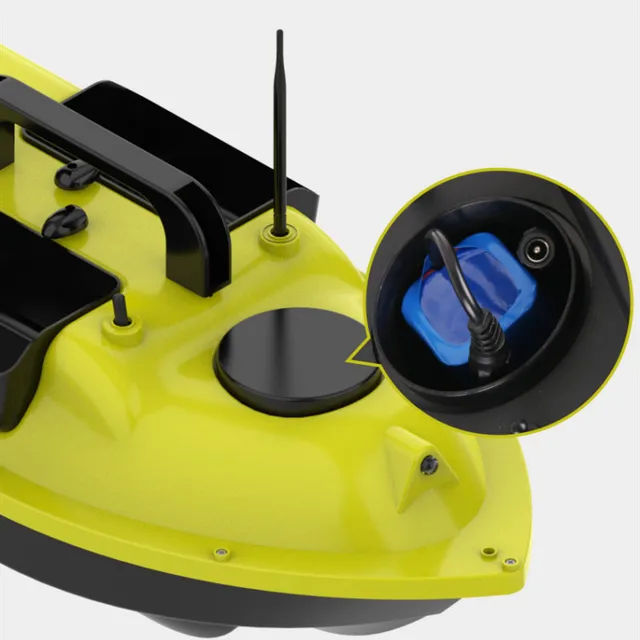 16 Point GPS Bait Boat 3 Hoppers 500M 2KG Load GPS Auto Feed Return Fishing Bait Boat With Fish Finder RC Fishing Finder Boat To 6