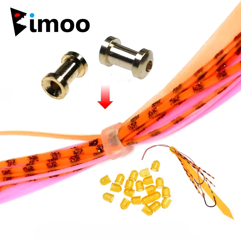 40/100PC Saltwater Fishing Tackle Slide Parts Snapper Silicone Skirts and Rubber Tie Mule Maintenance Supplies Equipment | Спорт и