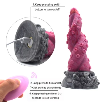 QKKQ Vibrating Butt Plug Sex Toys Octopus Remote Control Vibrators Tentacle Fantasy Dildo Masturbate For Women Men Orgasm 4