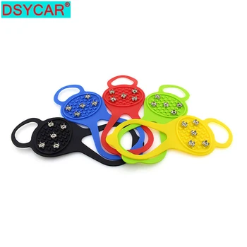 Dsycar 1 Paar Grote Maat Spikes Ice Grijpers Anti-Slip Protectors 5 Tanden Stijgijzers Drop Antislip Schoen Covers Nieuwe Dsycar 1 Paar Grote Maat Spikes Ice Grijpers Anti-Slip Protectors 5 Tanden Stijgijzers Drop Antislip Schoen Covers Nieuwe
