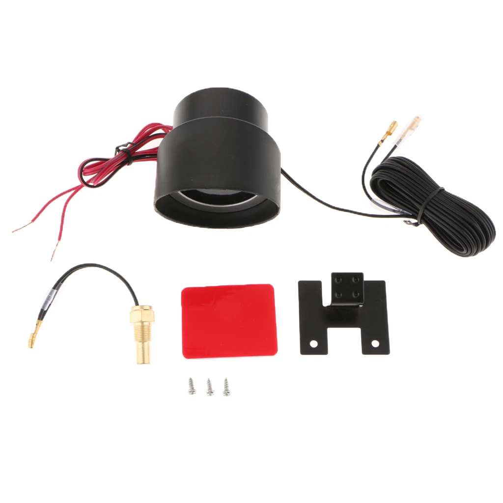 DC 12V/24V Car LCD Digital Voltmeter Water Temp Gauge Meter w/ Sensor  10mm