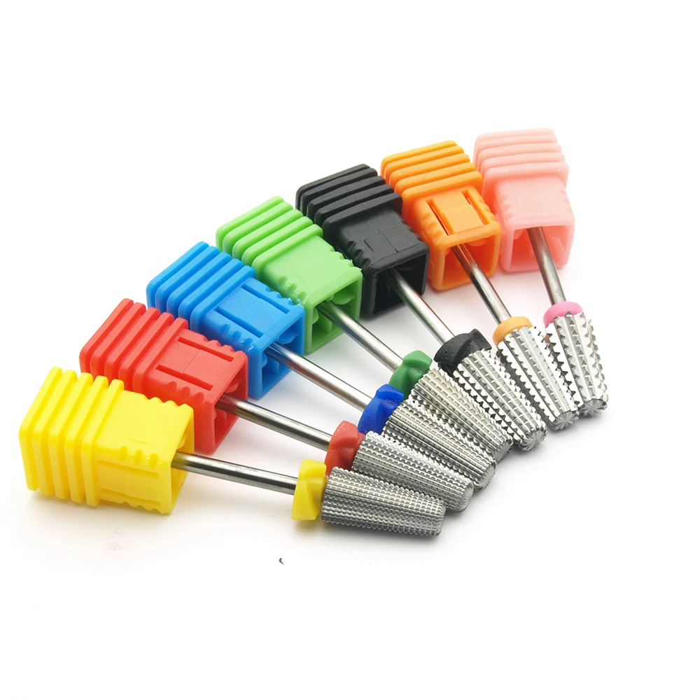 PRO 100% Tungsten steel 5 in 1 Left Right Hand Carbide Nail Drill Bits Nails Electric Drill Manicure  DENTAL LAB Burs Dropship