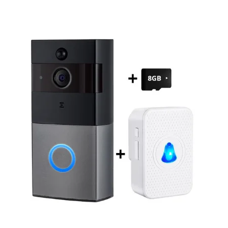 Зеленый Беспроводной Wi-Fi HD 1080P видео дверной звонок Домашняя безопасность PIR Обнаружение движения дистанционный домофон 6 светодиодный приложение сообщение дверной Звонок - Цвет: Зеленый
