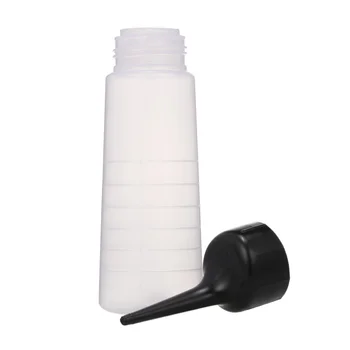 

Hair Dye Bottle Hair Color Mixer Bottle with Measuring Scales Portable Hair Color Applicator Bottle with Black Slant Tip