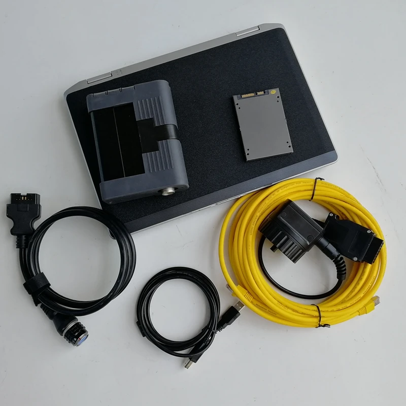 

For bmw icom a2 b c with software V09.2019 with ISTA Inpa ETK and expert mode 480GB SSD with E6420 Used laptop I5 CPU 4G Ram