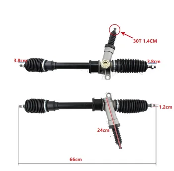 

GO KART KARTING ATV UTV Buggy Four Wheel 66CM Electric Car Cart Front Steering Rack Box