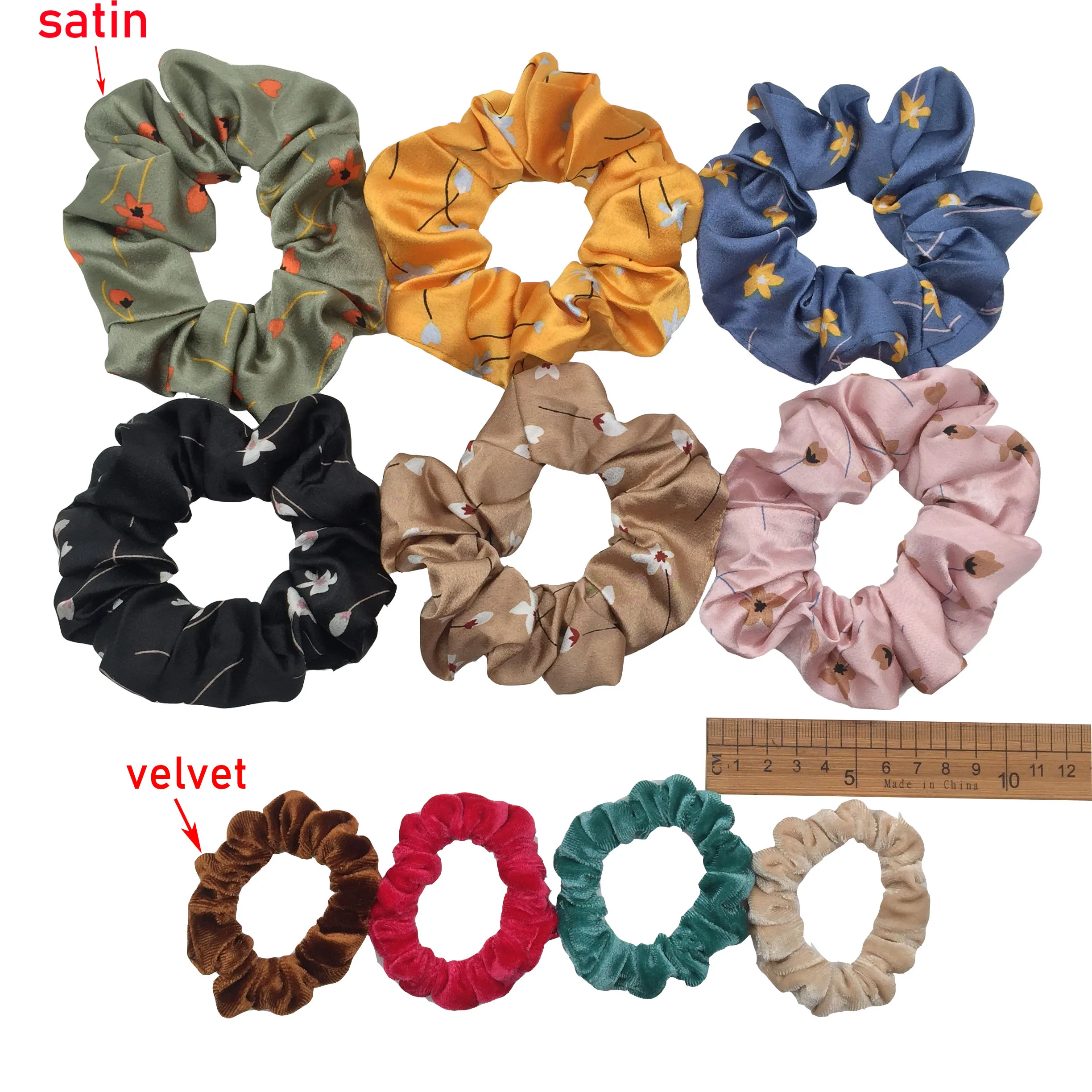 PJ032-10PCS 10 шт./партия мягкий шифон бархат резинка для волос хвостик цветочный сцепление петля держатель эластичные волосы группа связей аксессуары leopard - Цвет: PJ032-10PCS