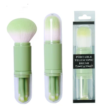 

4 in 1 Portable Makeup Brushes Telescopic Face Make Up Brush Sets For Eyeshadow Powder Beauty Traval Cosmetic Tools 6 Colors
