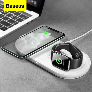 

Baseus Qi Wireless Charger 10W Fast Charging Pad For iPhone 11 pro XS Max Foldable storage wireless charger For Apple Watch 5 4