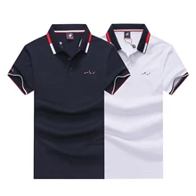 Новая брендовая мужская рубашка поло Tace& Shark, летняя повседневная полосатая хлопковая рубашка поло, однотонная официальная деловая рубашка поло camisa