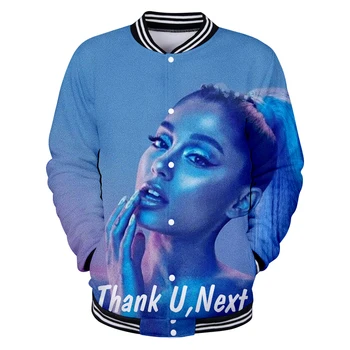 

TJ drop shopping 2019 new 3D Ariana Grande Baseball uniform Men/Women spring Casual Harajuku Baseball Jackets clothes 4XL