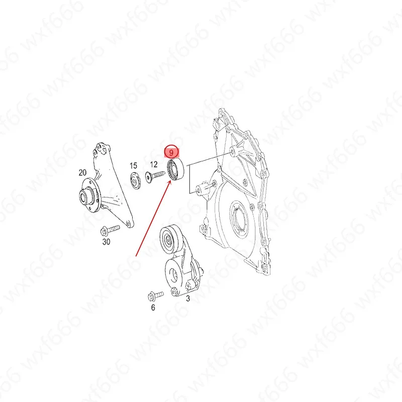 Дизельный натяжитель ремня подходит для GL320mer ced es-be nzGL350 Натяжной колесо направляющий ролик направляющий ремень