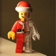 4D мастер-артист Джейсон Фрей Обучающие собранные рождественские кирпичи люди прозрачные скелетные анатомия