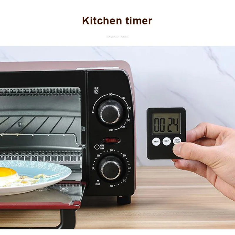 LCD Digital Screen Kitchen Timer Square Cooking Countdown Alarm Magnet Clock B99 | Дом и сад