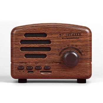 

Raido Mini Speaker Radio Vintage Style Bluetooth V4.0 Support FM TF Card Wireless Mini Speaker DU55