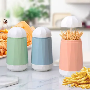 

Simple Nordic Style Creative Automatic Wooden Plastic Toothpick Holders Toothpick Stand Toothpick Cotton Swab Holder Storage Box