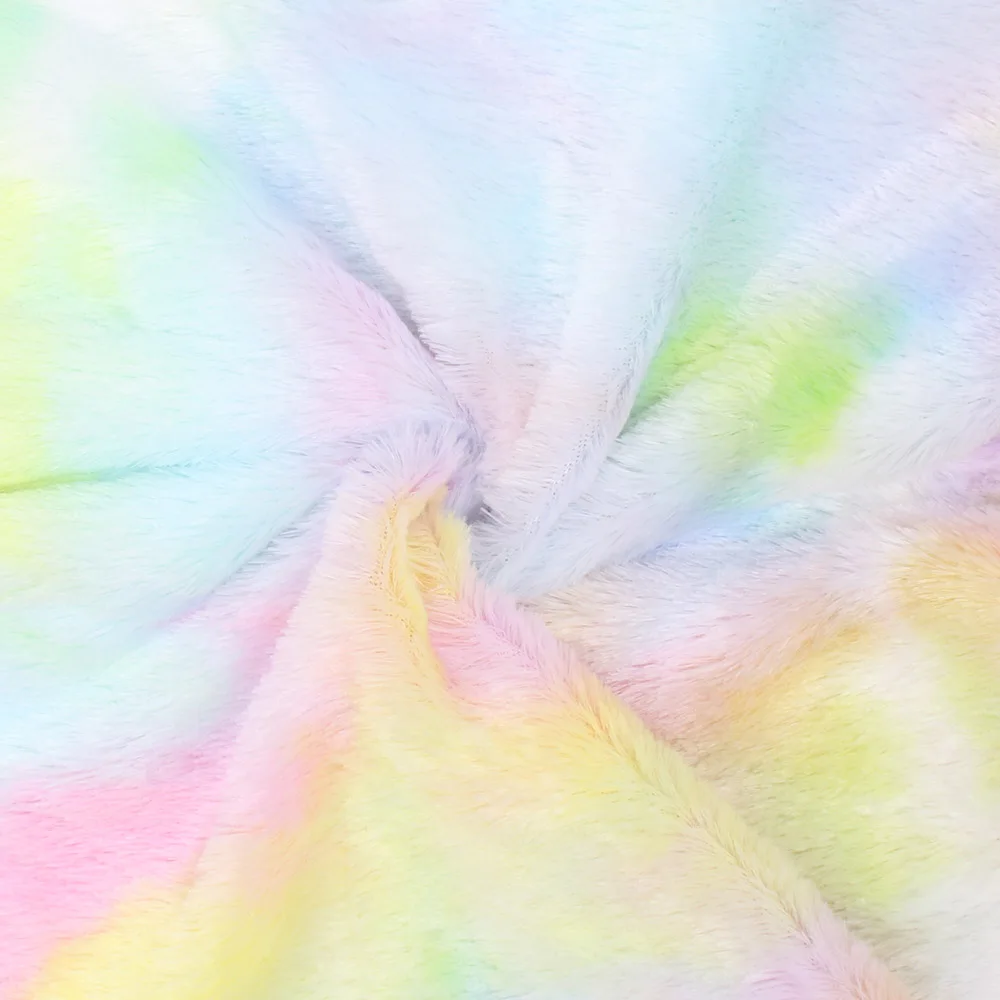 45*150 см фланелевая ткань с цветным градиентом ткань мягкий сенсорный DIY головная повязка домашний текстиль декоративная ткань Швейные материалы - Цвет: light yellow rainbow