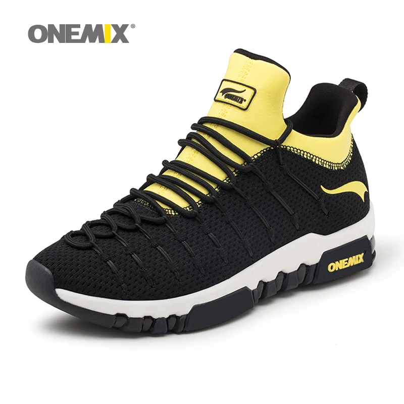 

ONEMIX Men's Road Running Shoes Mesh Air Cushion Lightweight Training Sneakers Outdoor Walking Fitness Breathable Sport Shoes