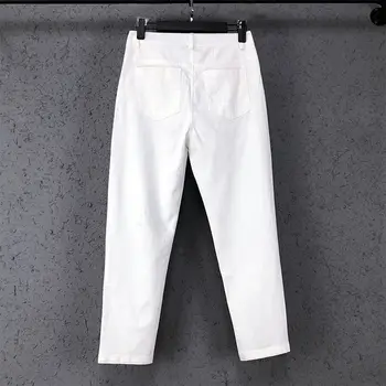 

P043 Women's ripped white jeans