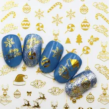 Nail Sticker Christmas Snowman Christmas Tree Hat Pattern Decorations DIY Nail Art Tools Various Patterns Pasted on Nails diy christmas snowman pattern cutting die