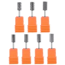 7 типов фрез для ногтей, фрезы для ногтей из карбида вольфрама, фрезы для снятия лака для ногтей, аксессуары для маникюрного аппарата