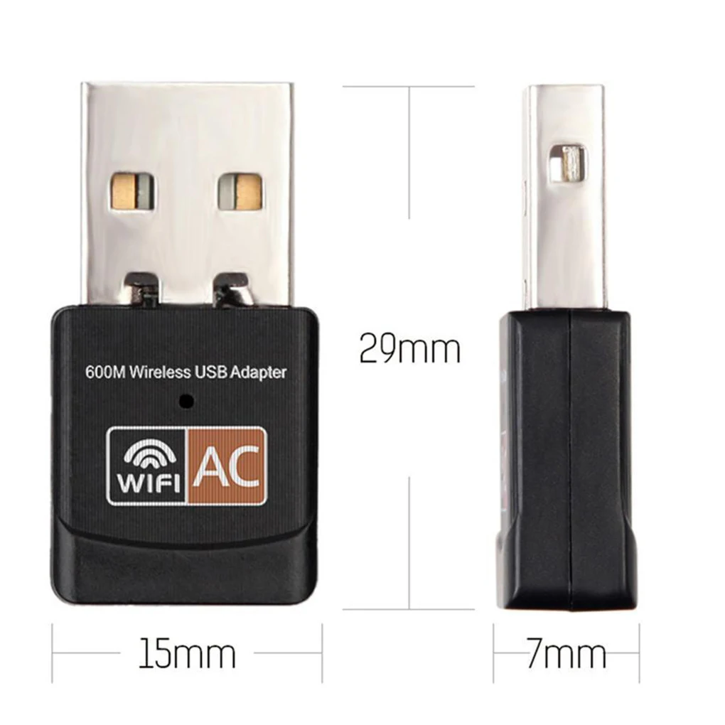 USB 600 Мбит/с WiFi адаптер беспроводной Ethernet сетевой карты двухдиапазонный 2,4G 5.G USB Wifi ключ приемник 802.11ac