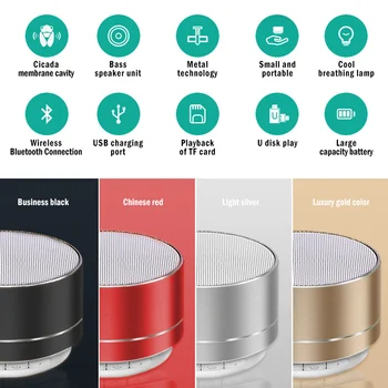 

MINI Wireless Portable Bluetooth Speaker Mini LED Music TF USB Stereo Sound Speaker For Xiaomi Phone Computer column