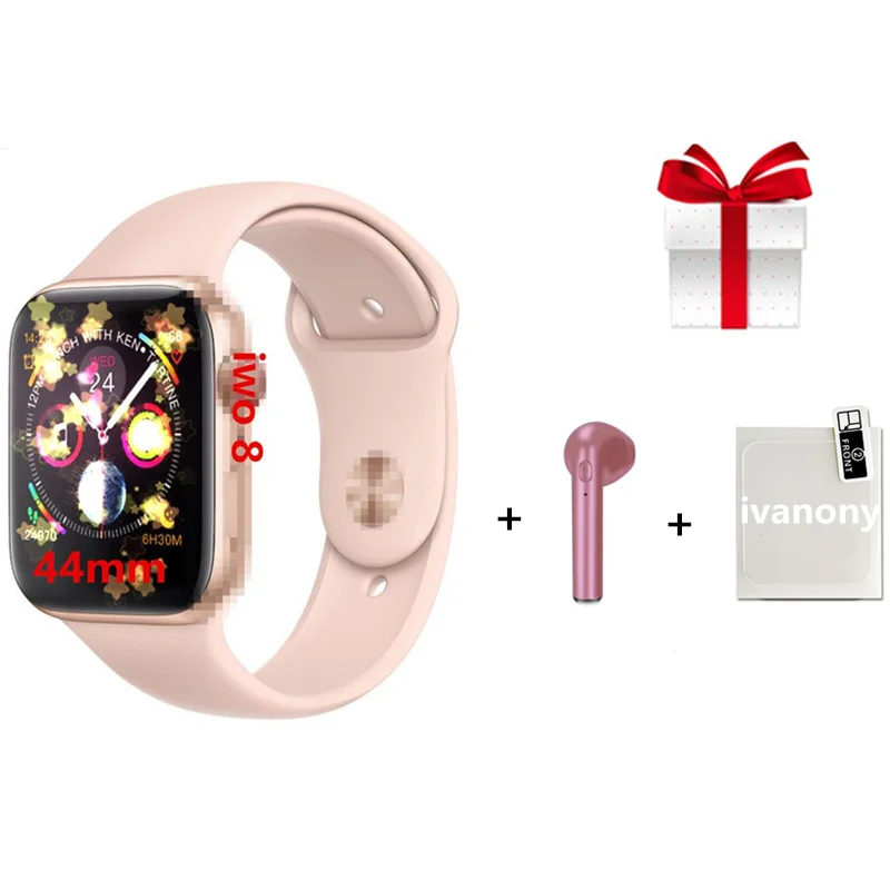 

Smartwatch Reloj IWO 8+Earphone+Film/Set 44mm IWO8 Watch Men Women Call Message Reminder ECG Heart Rate Monitor For Android IOS