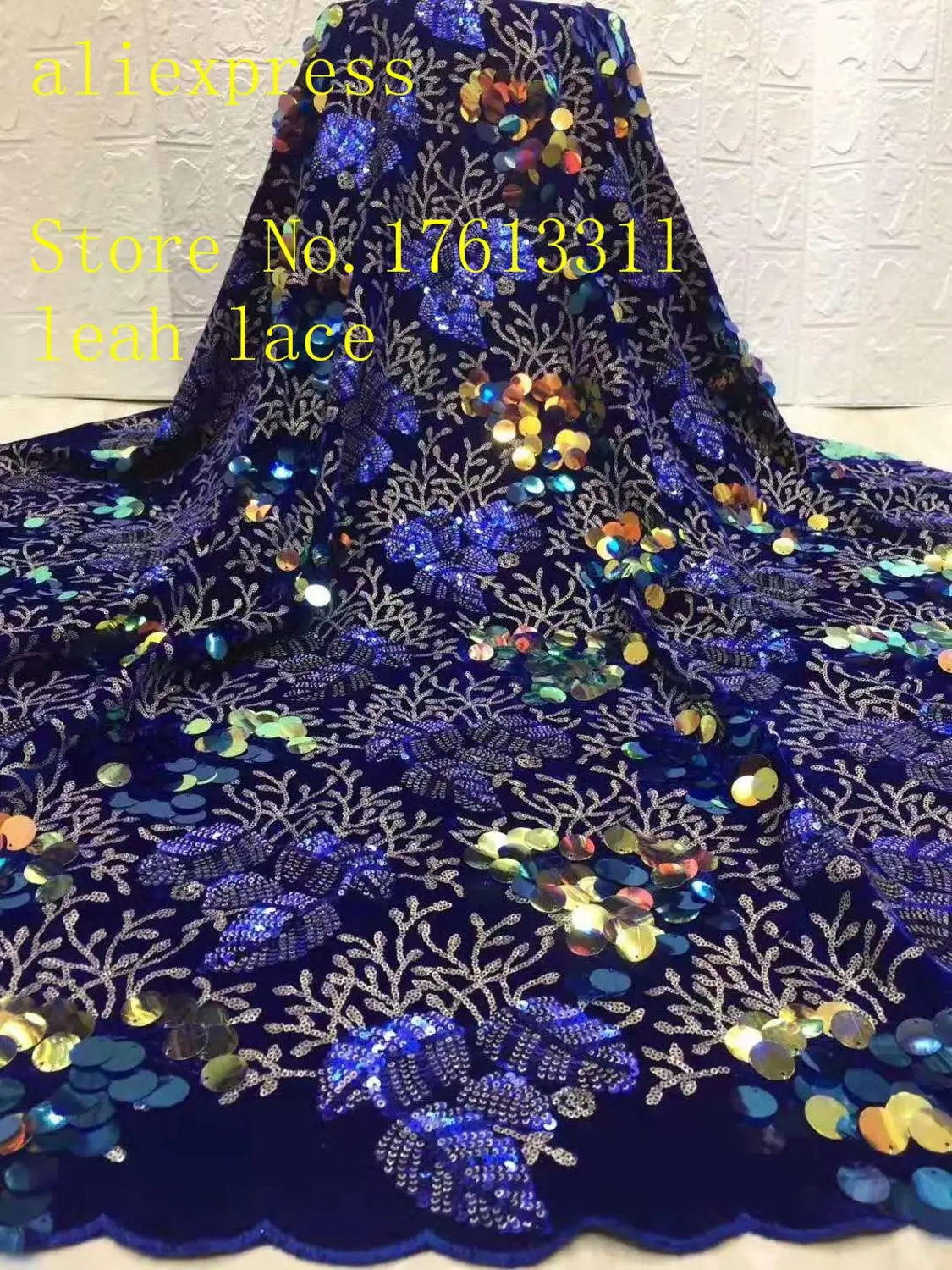 5 ярдов/сумка XC165#6 цветов вышитая расшитая блестками фланелевая ткань с рисунком винограда для свадебного платья