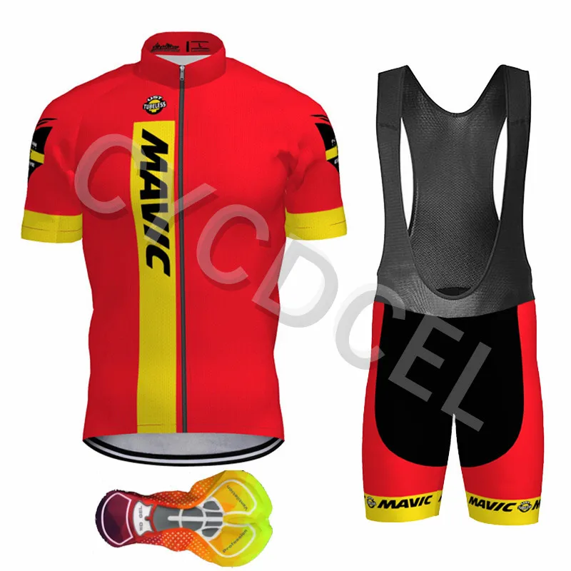 MAVIC, комплекты Джерси для велоспорта, MTB рубашки, дышащая велосипедная одежда, быстросохнущие спортивные топы, 16D гелевые шорты, Ropa Ciclismo Maillot - Цвет: cycling set 2